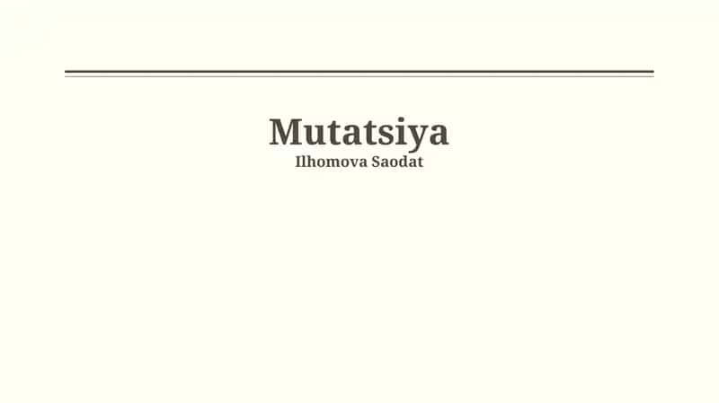 Mutatsiya