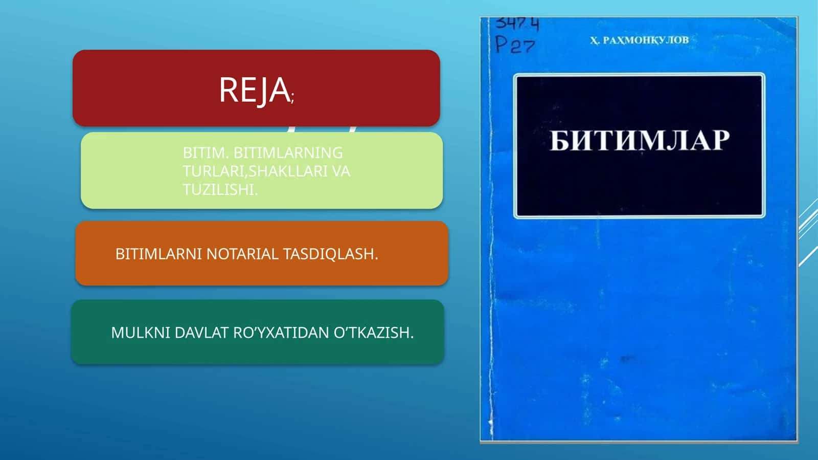 BITIM. BITIMLARNING TURLARI,SHAKLLARI VA TUZILISHI