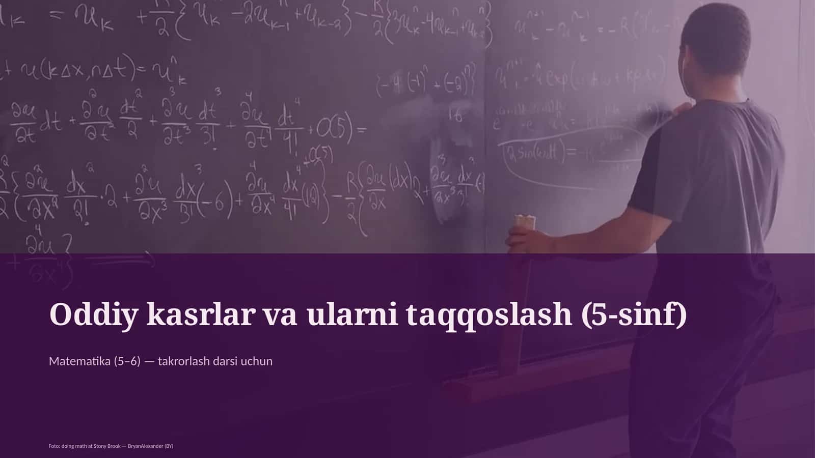 Oddiy kasrlar va ularni taqqoslash (5-sinf)