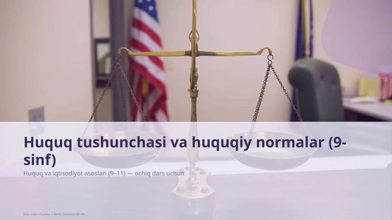 Huquq tushunchasi va huquqiy normalar (9-sinf)
