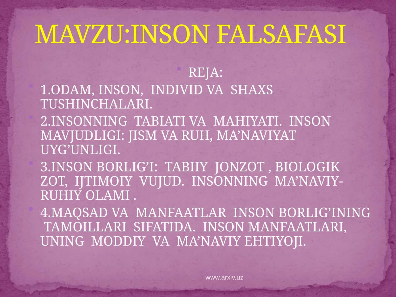 INSON FALSAFASI