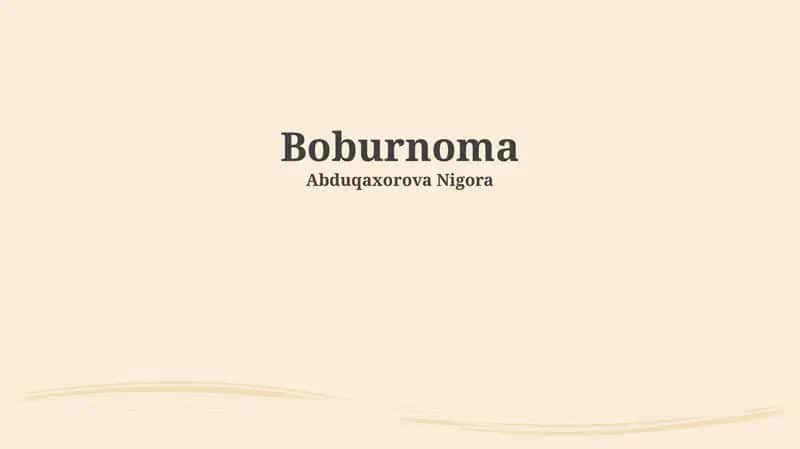 Boburnoma