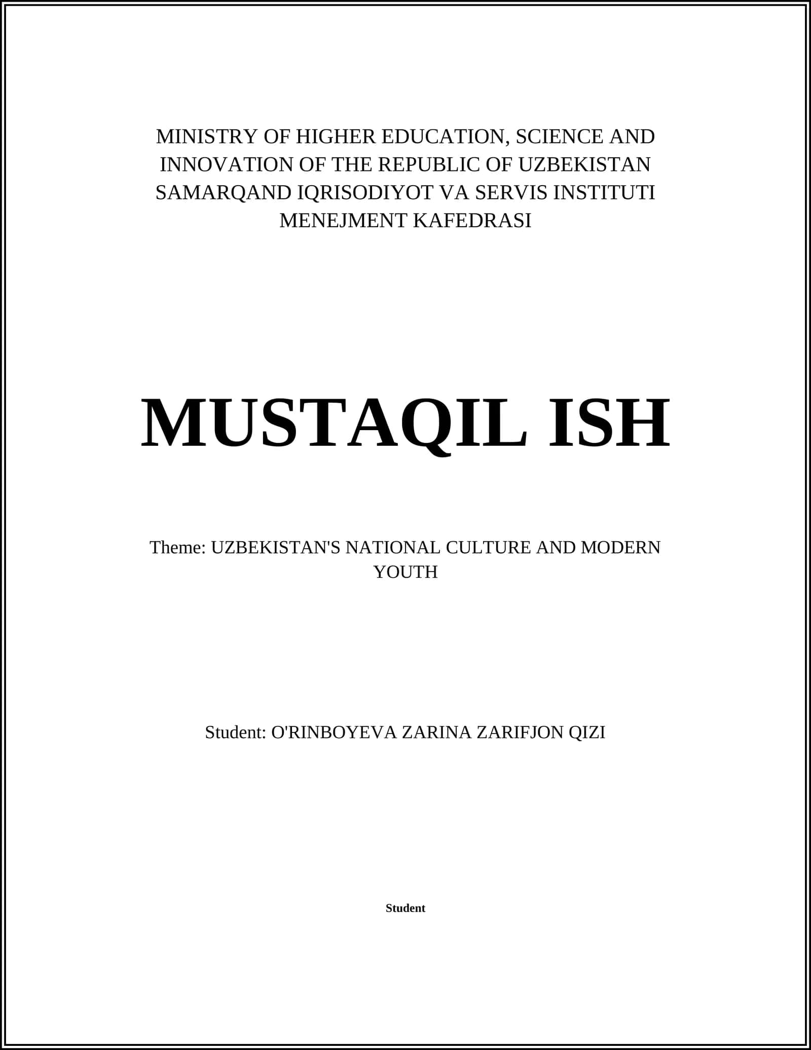 Traditional Uzbek Music and Its Influence on Modern Youth