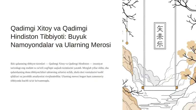 Qadimgi Xitoy va Qadimgi Hindiston Tibbiyoti