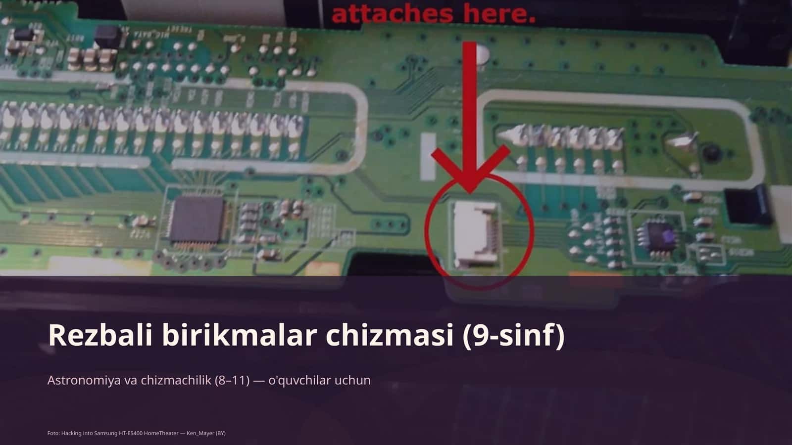 Rezbali birikmalar chizmasi (9-sinf)