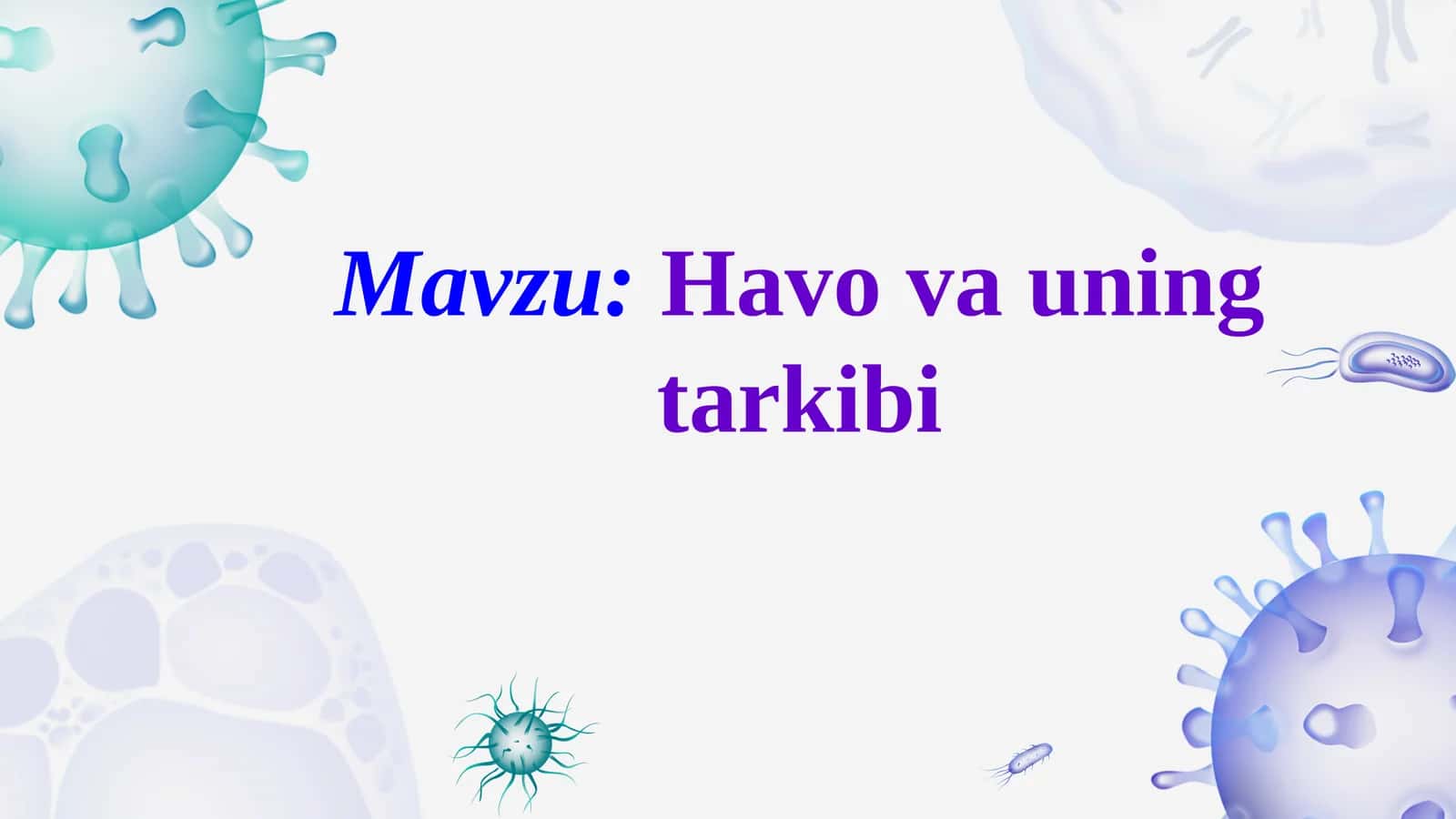 Havo va uning tarkibi