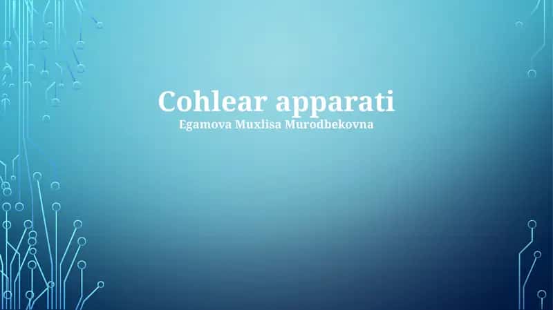 Cohlear apparati