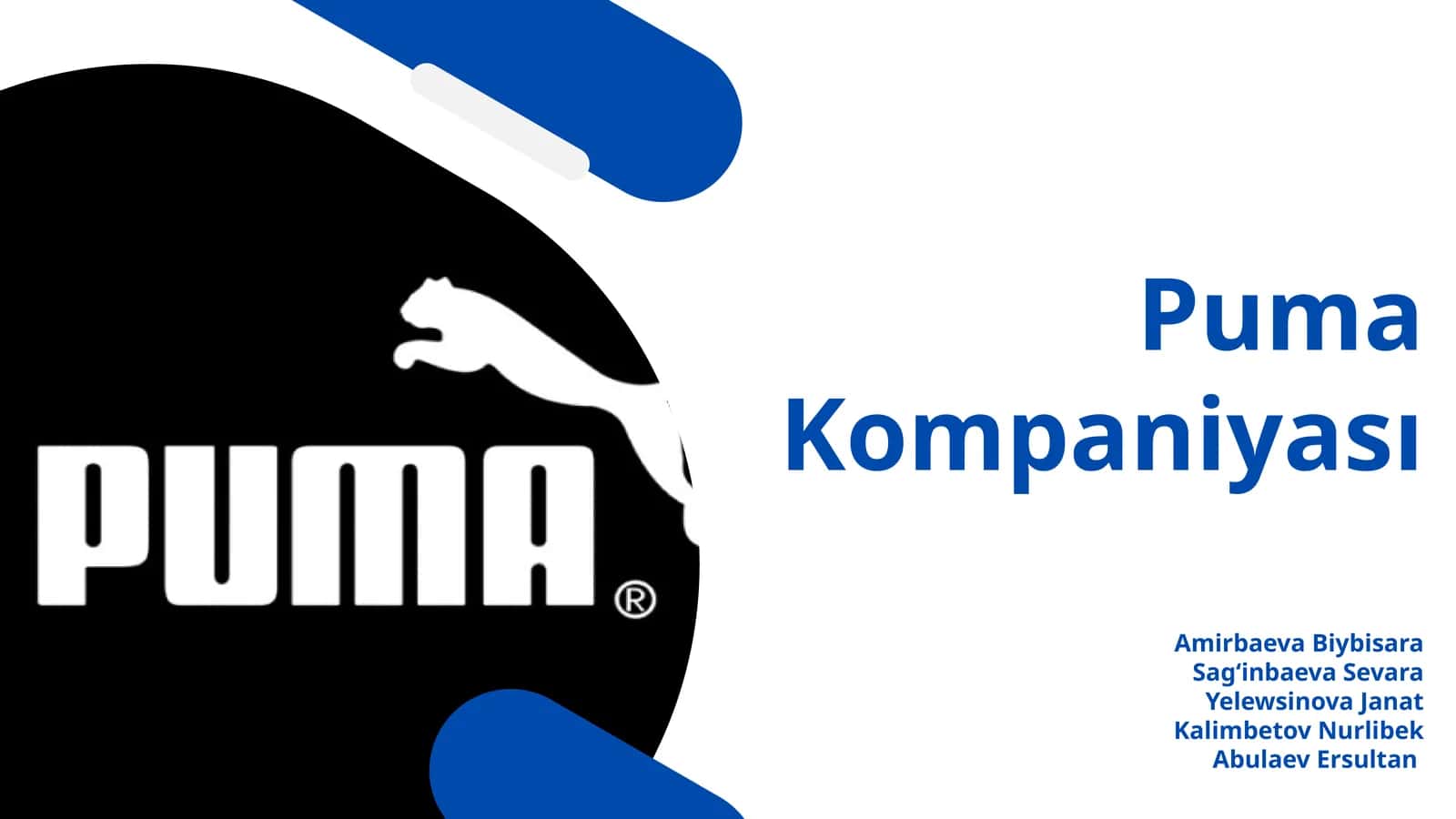 PUMA - Germaniyada shólkemlestirilgen dúnyaǵa belgili sport kiyimleri hám aksessuarların islep shıǵarıwshı kompaniya