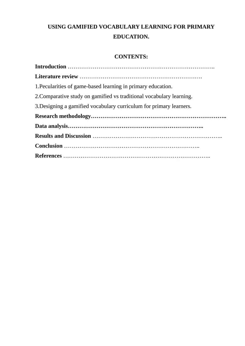 Gamified Vocabulary Learning for Primary Education