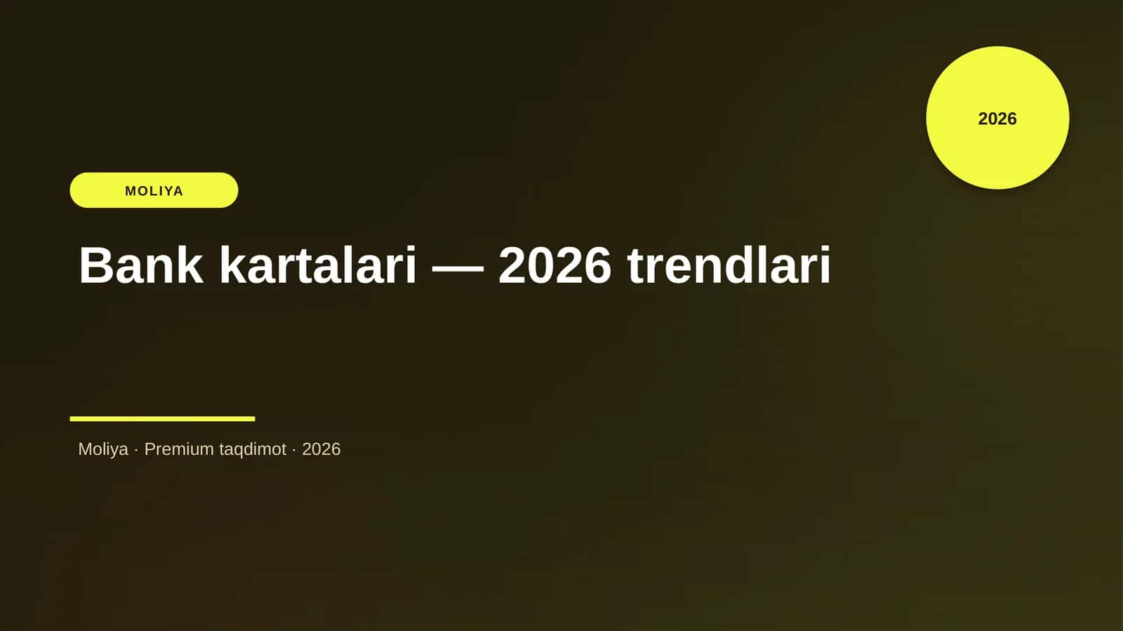Bank kartalari — 2026 trendlari