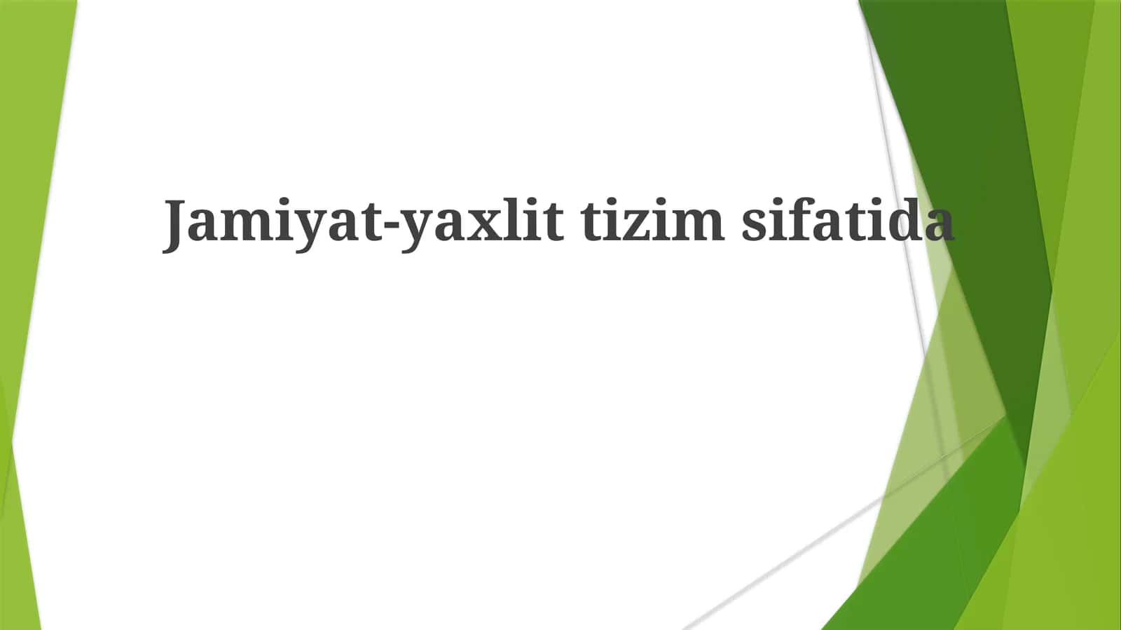 Yopiq Tizimlar