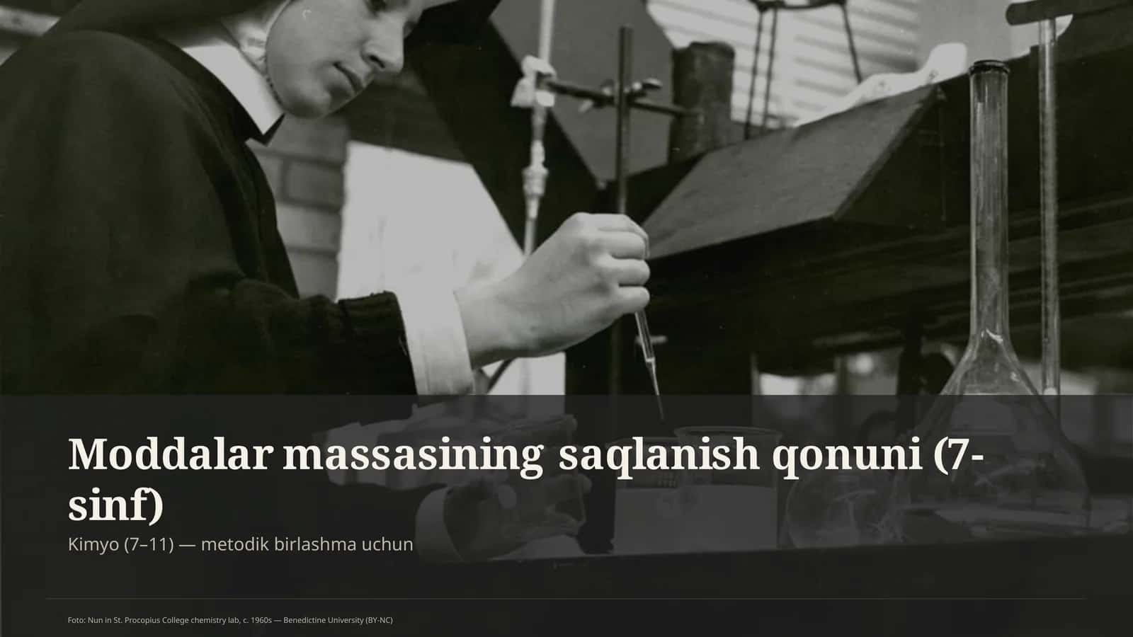 Moddalar massasining saqlanish qonuni (7-sinf)