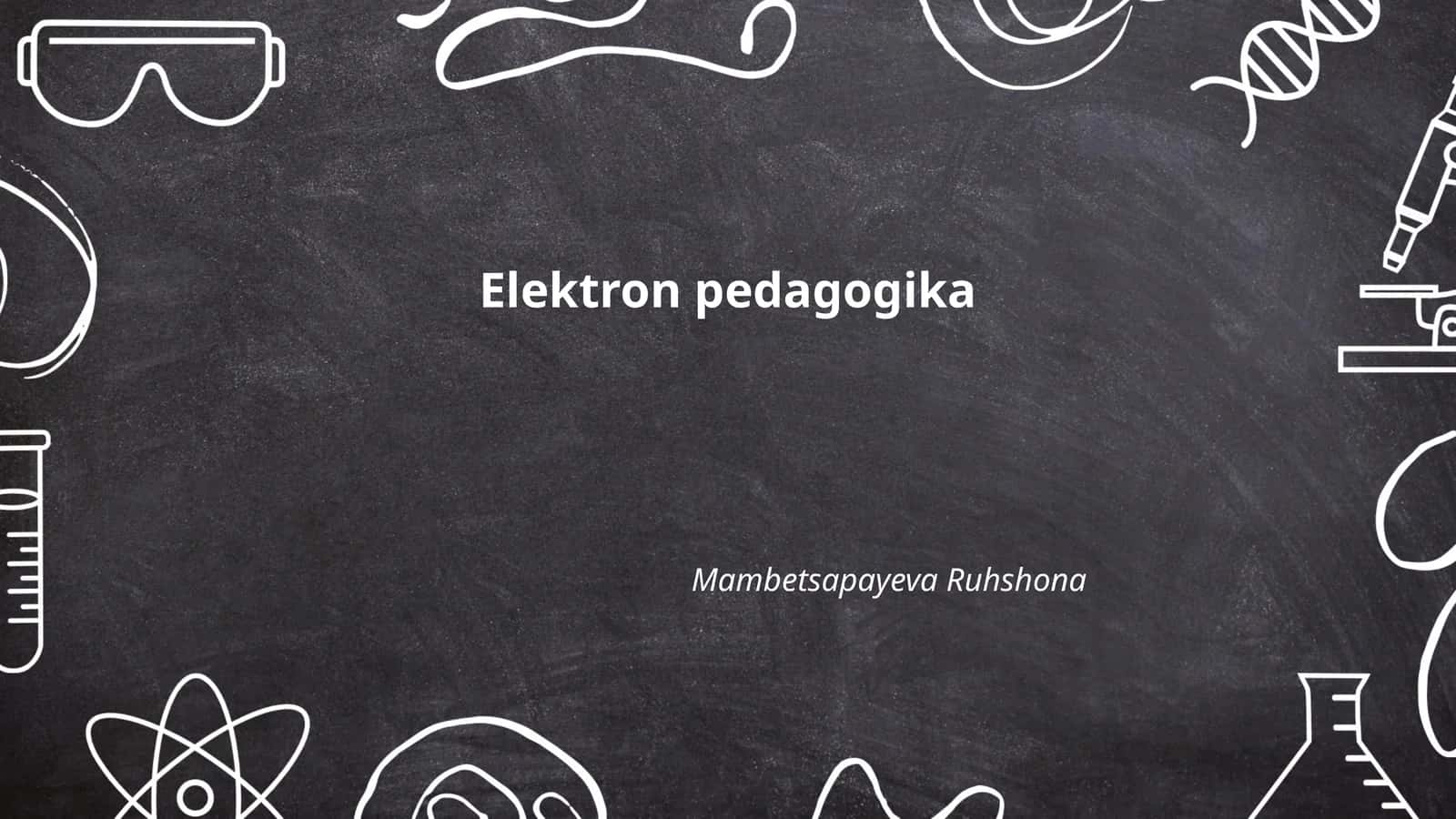 Elektron pedagogika