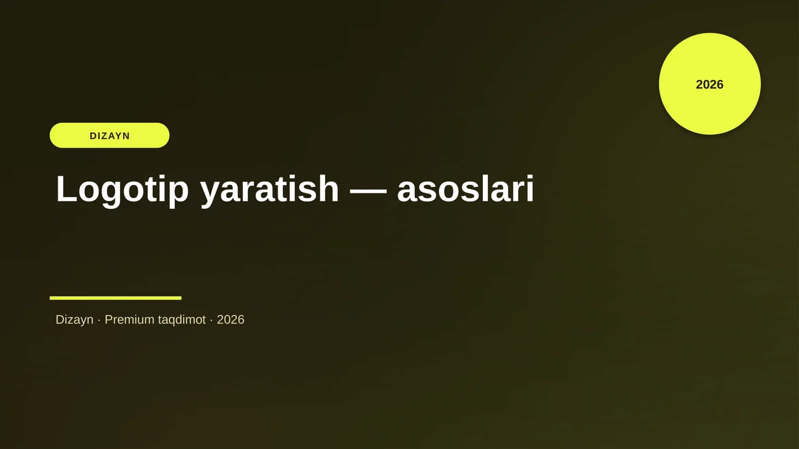 Logotip yaratish — asoslari