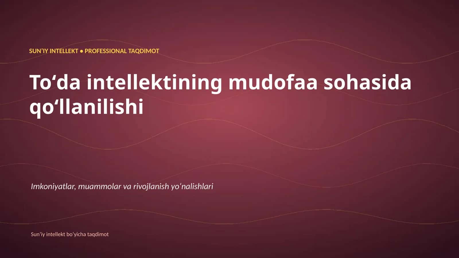 PROFESSIONAL TAQDIMOT