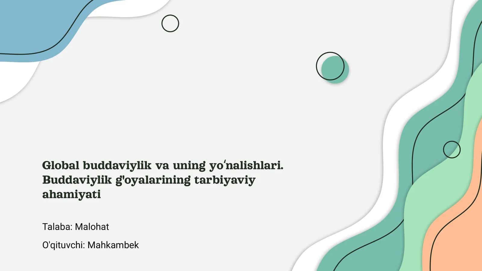 Buddaviylik va uning yoʻnalishlari