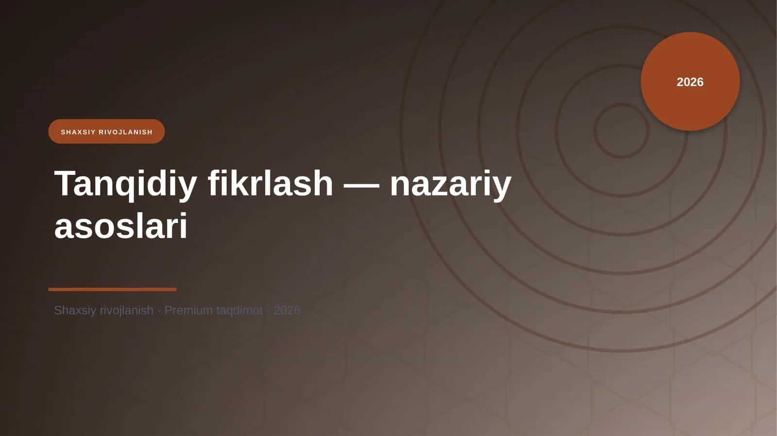 Tanqidiy fikrlash — nazariy asoslari