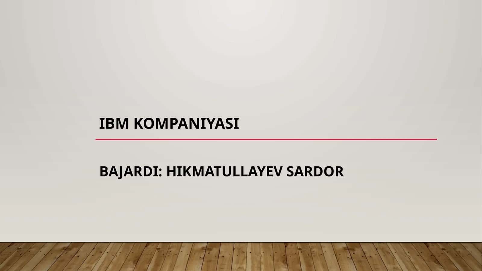 IBM KOMPANIYASI