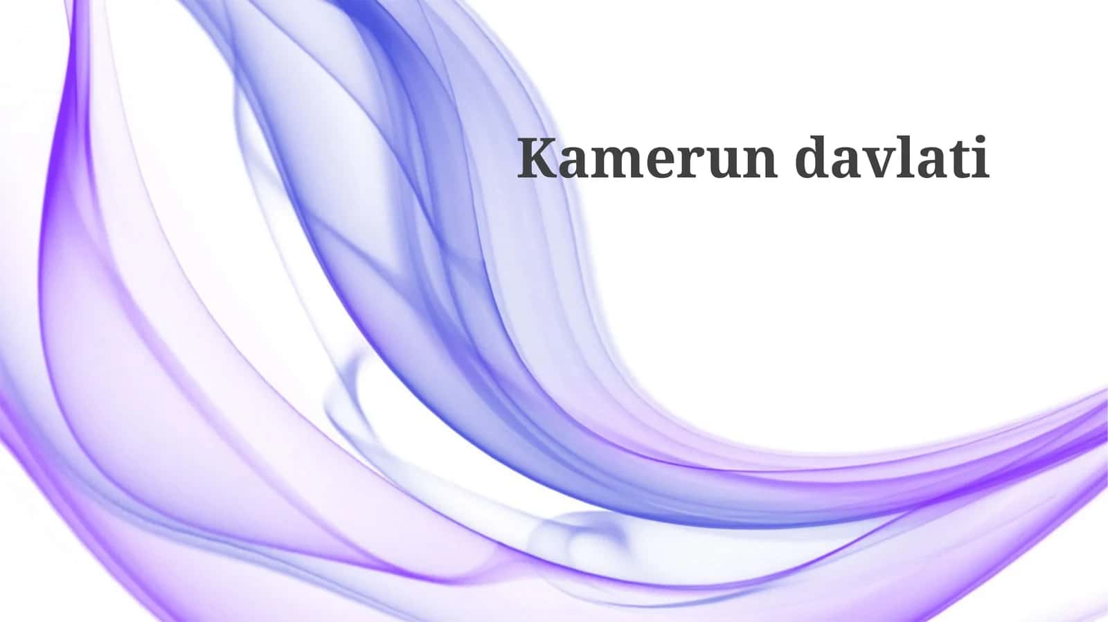 Kamerun Davlatining Geografiyasi va Demografiyasi