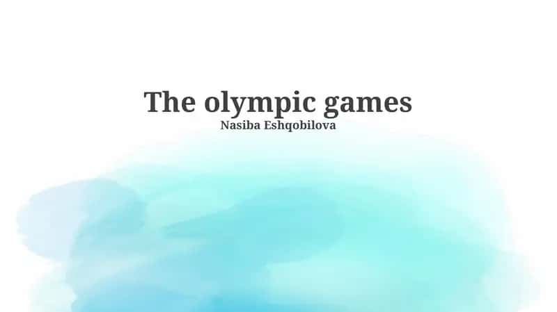The olympic games