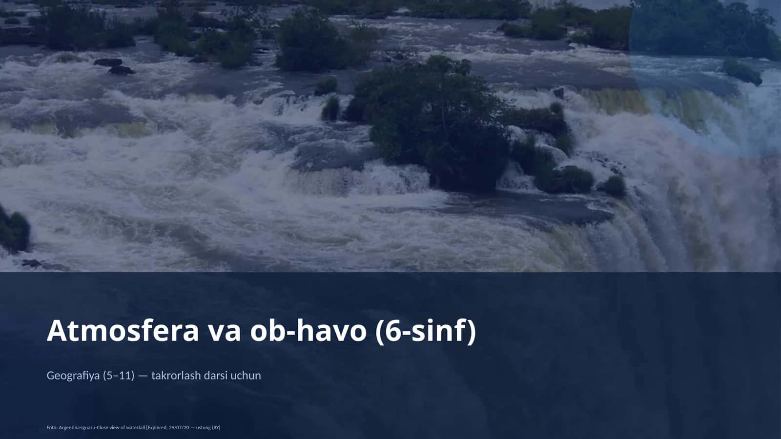 Atmosfera va ob-havo (6-sinf)