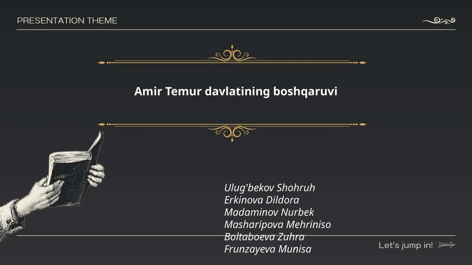 Amir Temur davlatining boshqaruvi