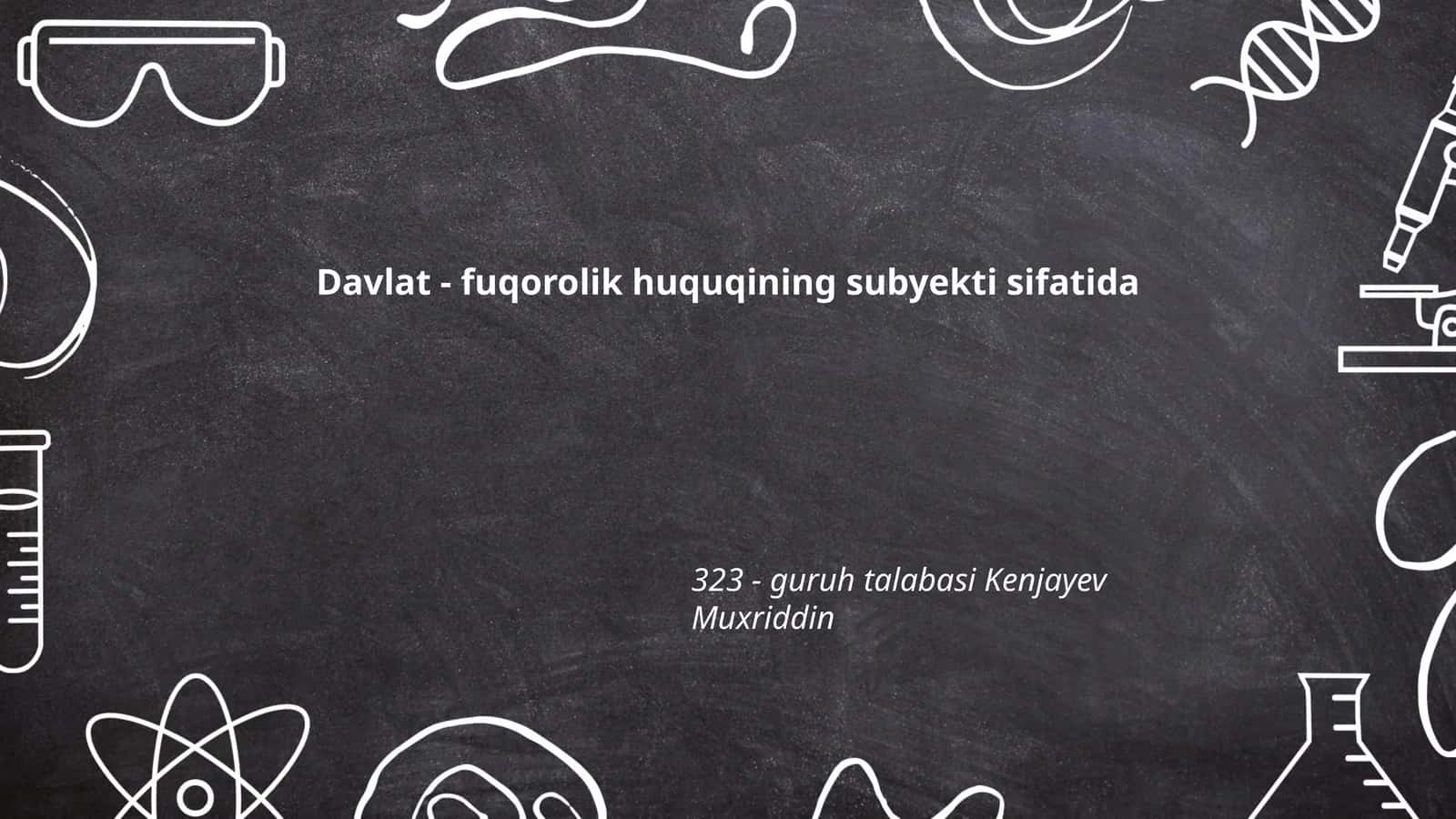Davlat tushunchasi va mohiyati