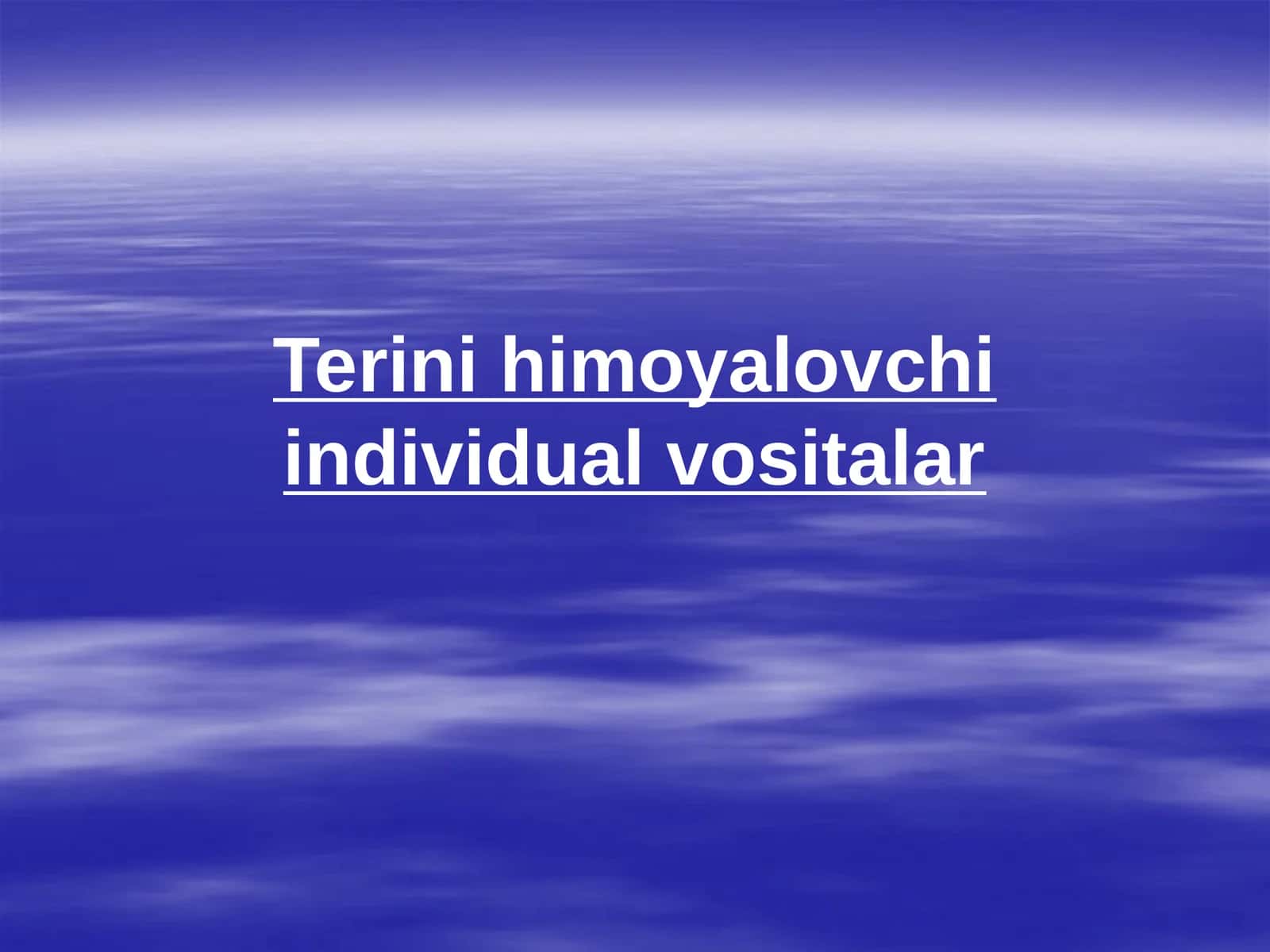 Terini himoya qilish vositalari