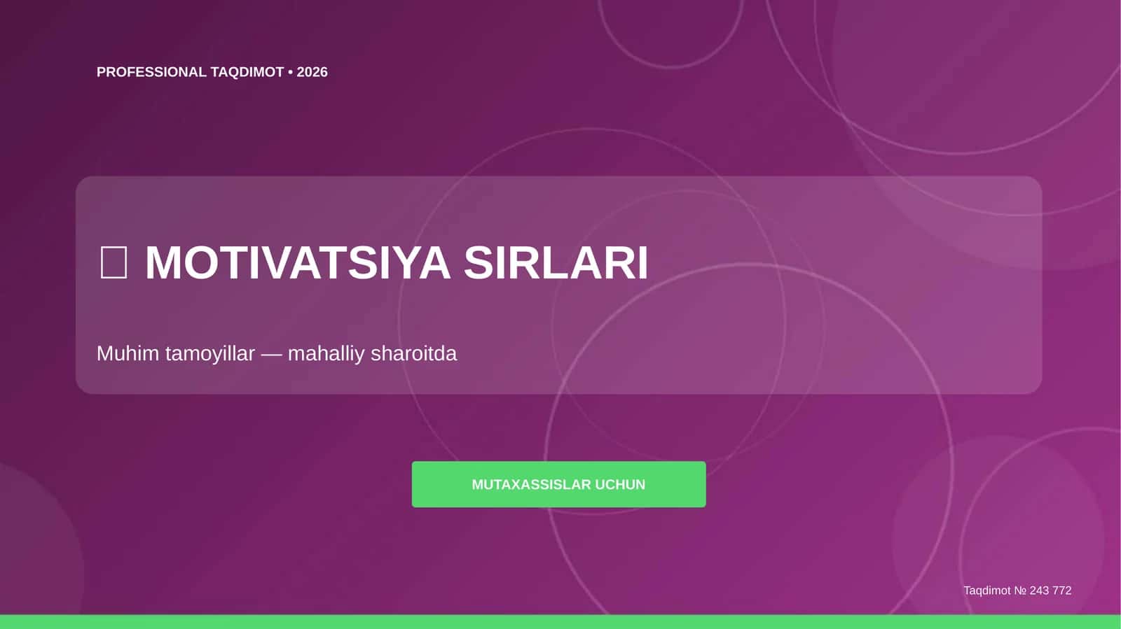 Motivatsiya sirlari