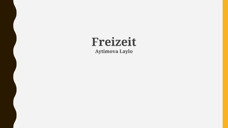 Freizeit