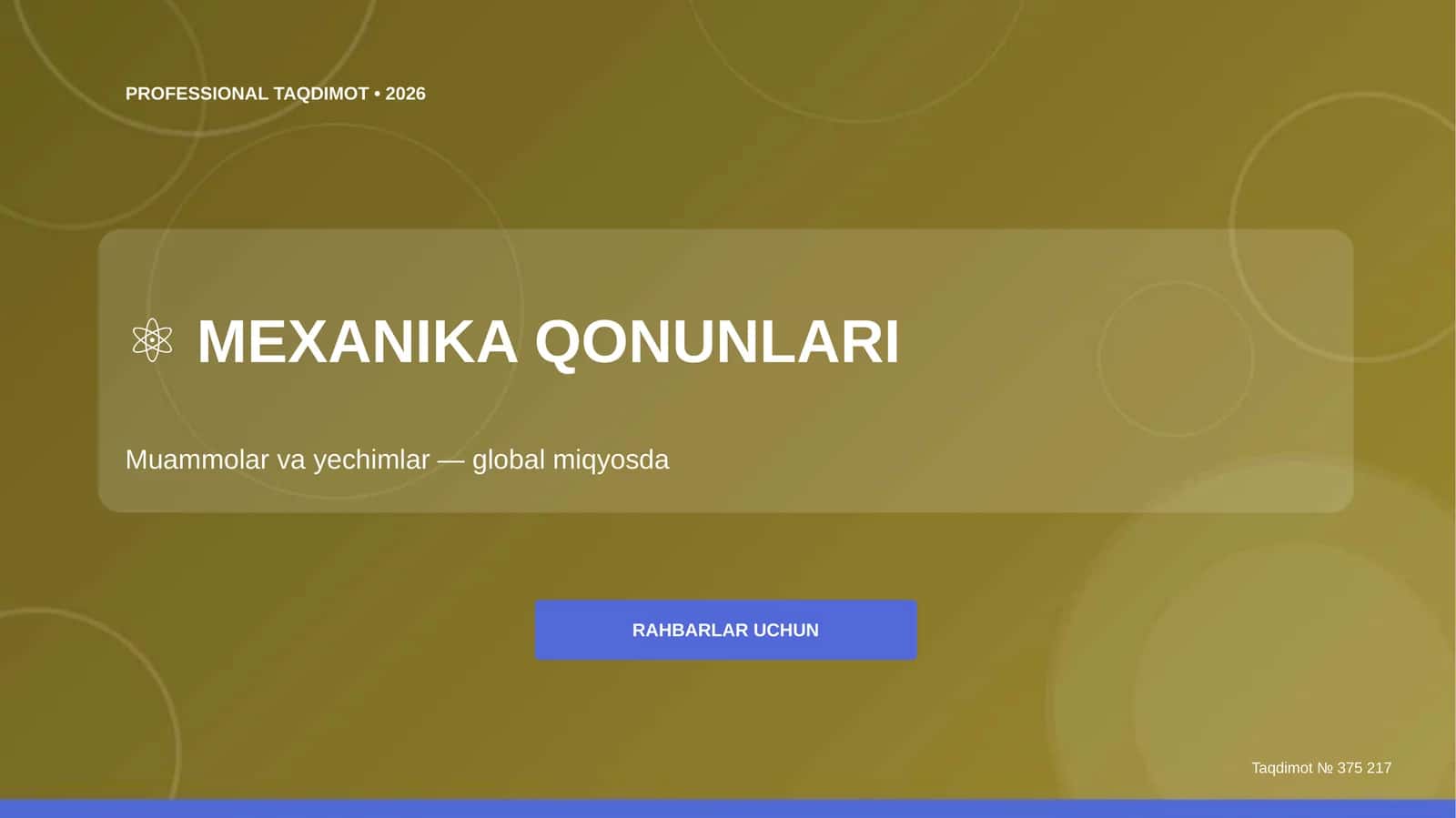 MEXANIKA QONUNLARI