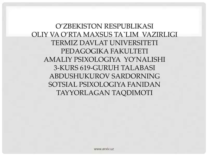 Psixologiyada Muomalani o’rganishning nazariy va metodologik asoslari