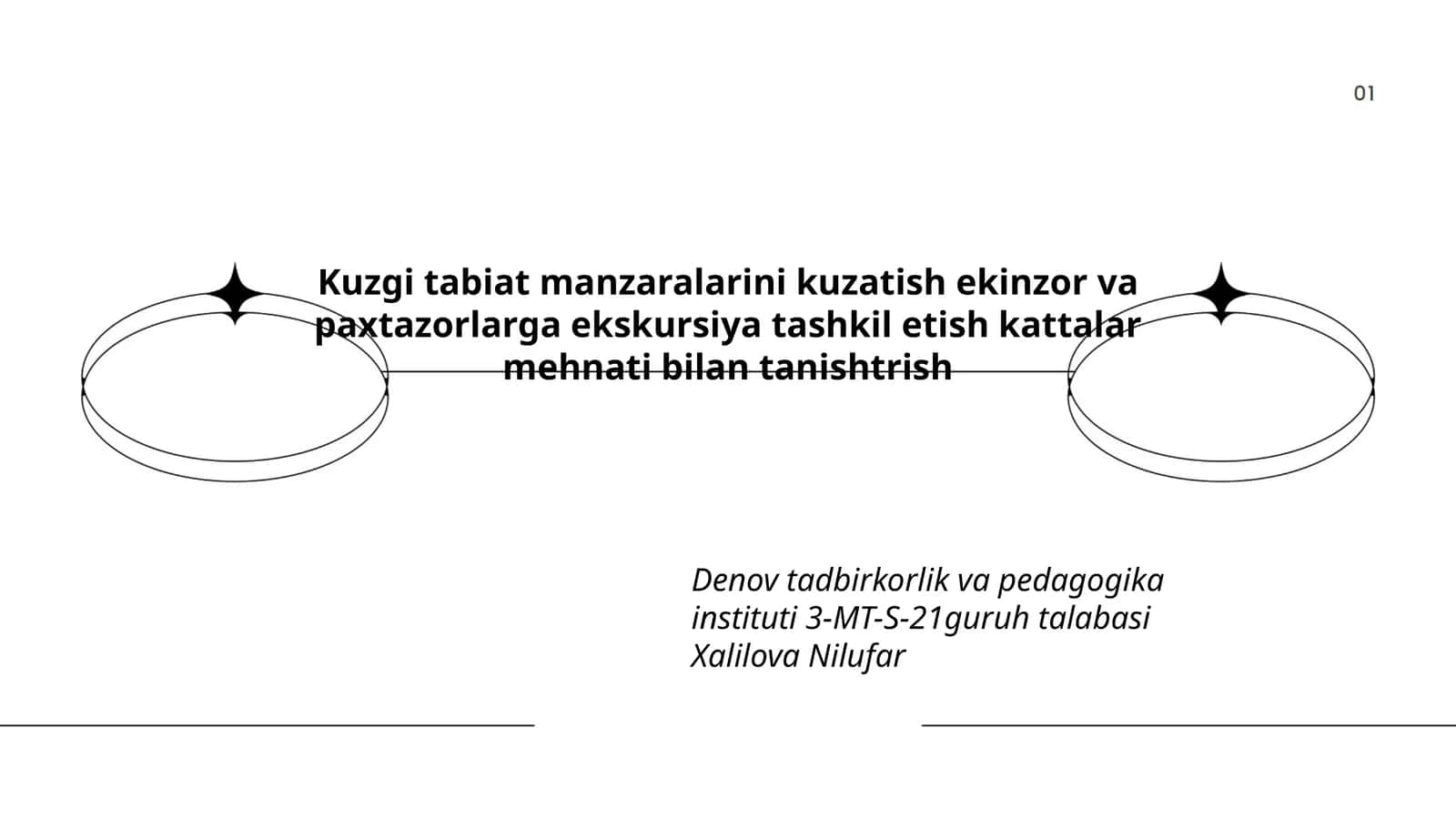 Kuzgi tabiat manzaralarini kuzatish