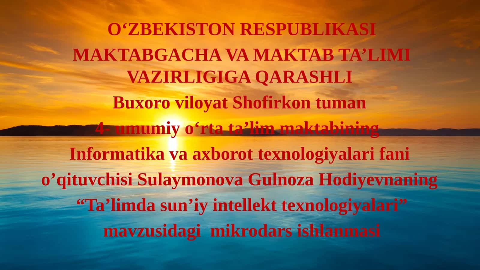 Ta’limdasun’iyintellekttexnologiyalari