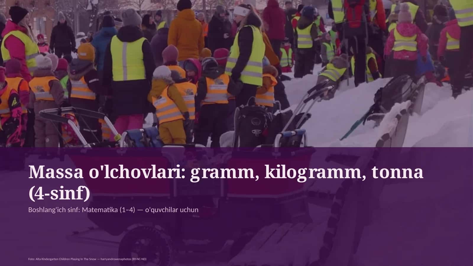 Massa o'lchovlari: gramm, kilogramm, tonna (4-sinf)