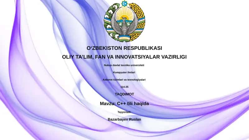 C++ tili haqida