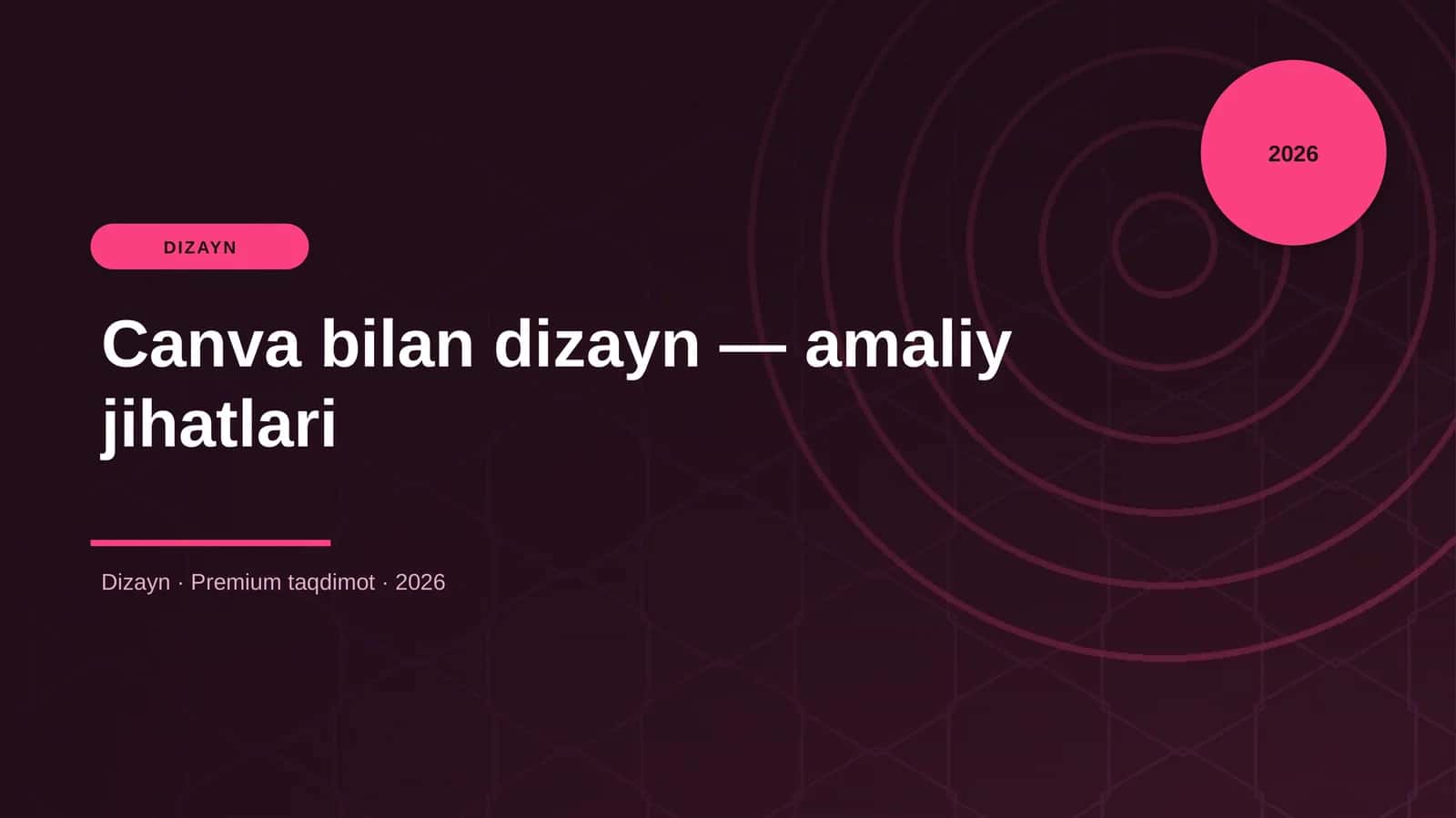 Canva bilan dizayn — amaliy jihatlari