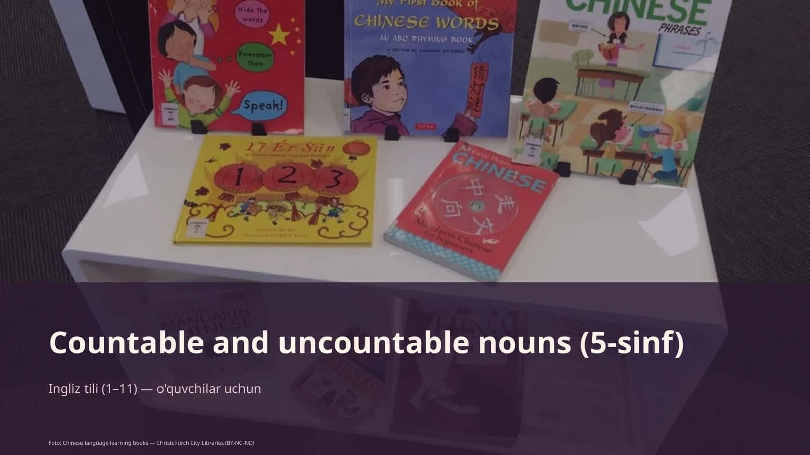 Countable and uncountable nouns (5-sinf)