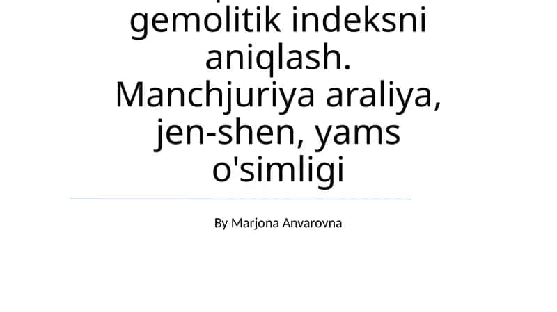 Saponinlarni gemolitik indeksni aniqlash