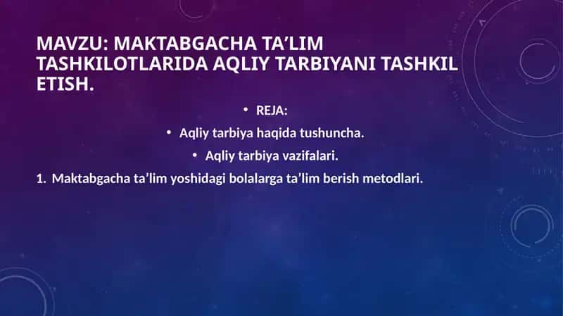 Aqliy tarbiya