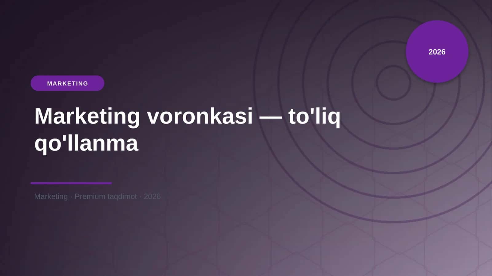 Marketing voronkasi — to'liq qo'llanma