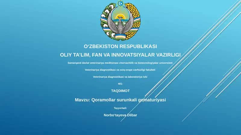 Qoramollar surunkali gematuriyasi