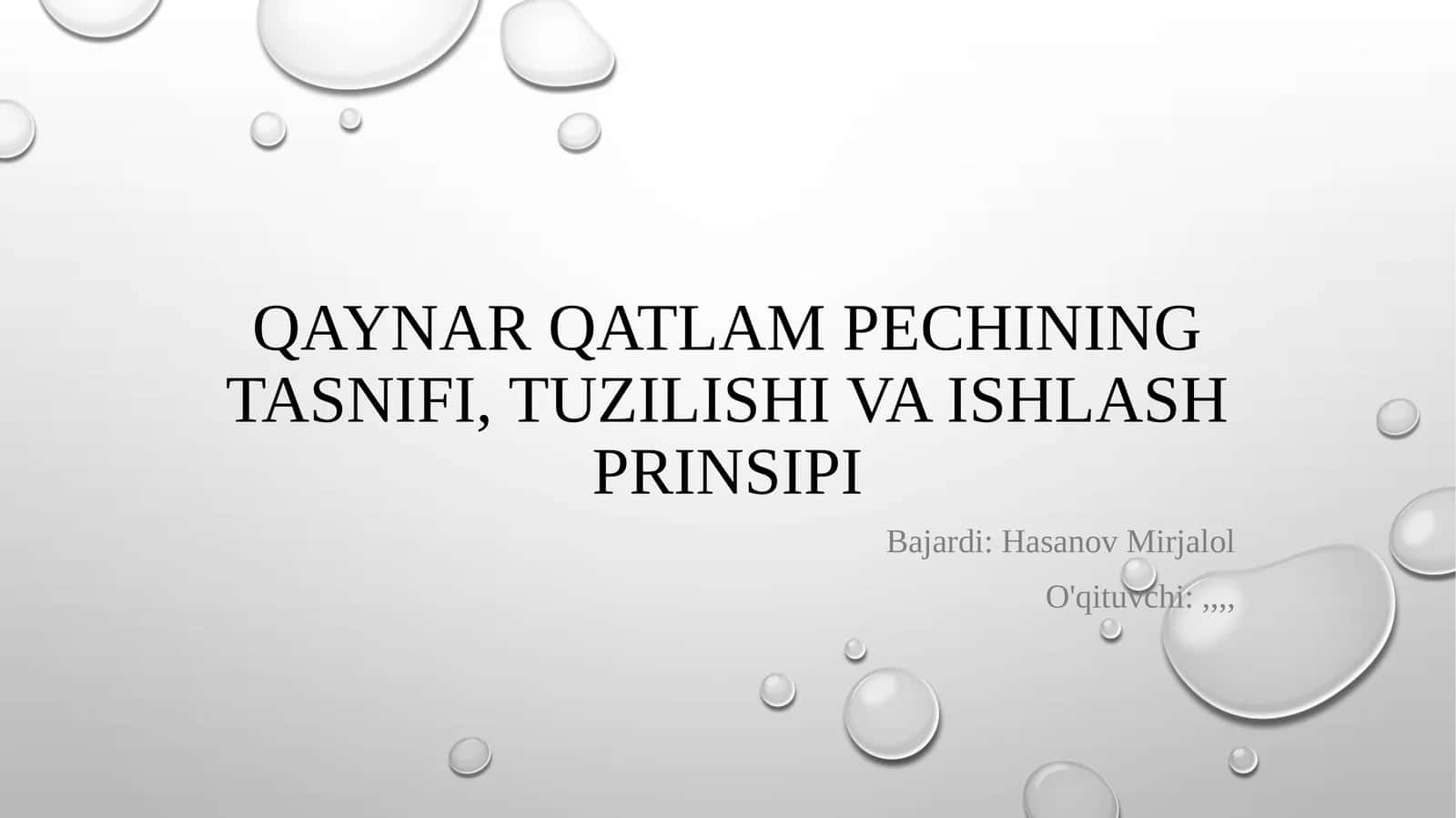 Qaynar qatlam pechining tasnifi, tuzilishi va ishlash prinsipi