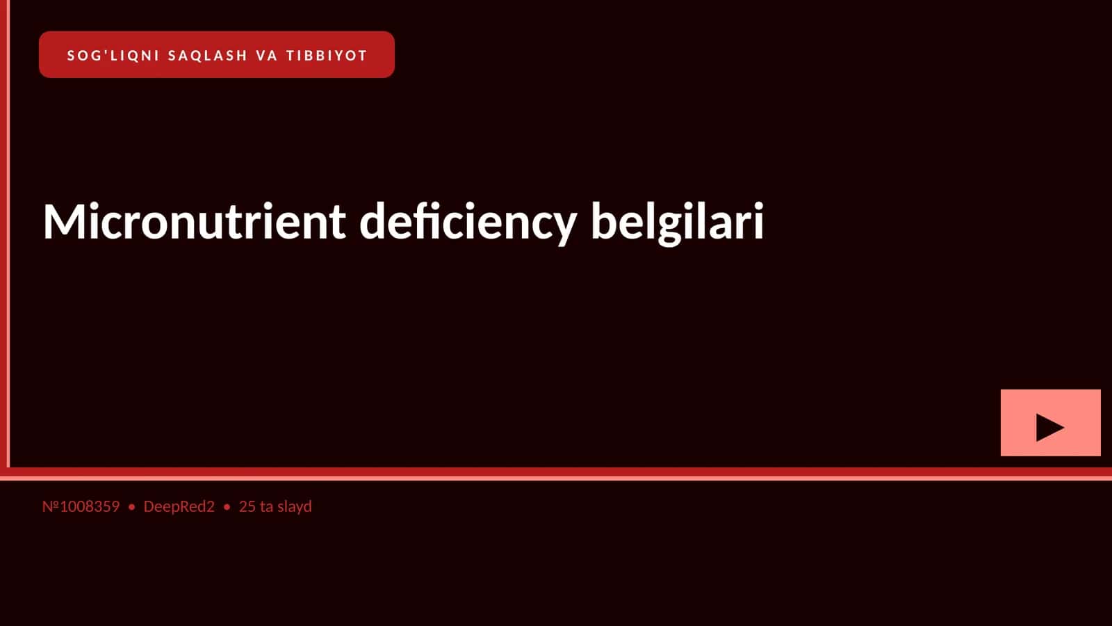 Micronutrient deficiency belgilari