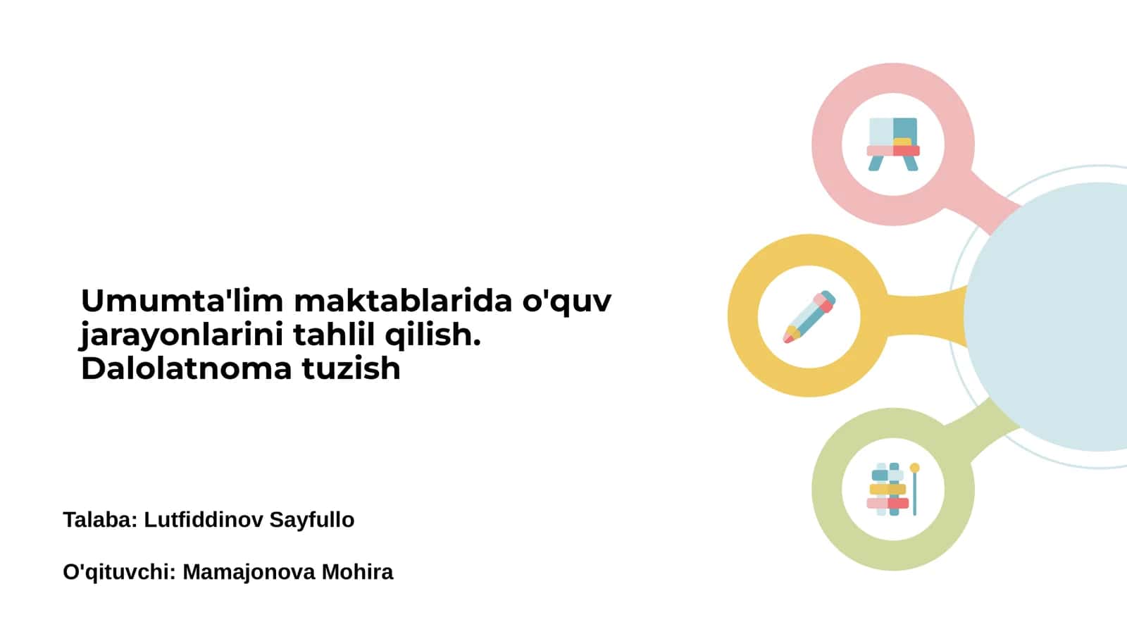 Umumta'lim maktablarida o‘quv jarayonlari