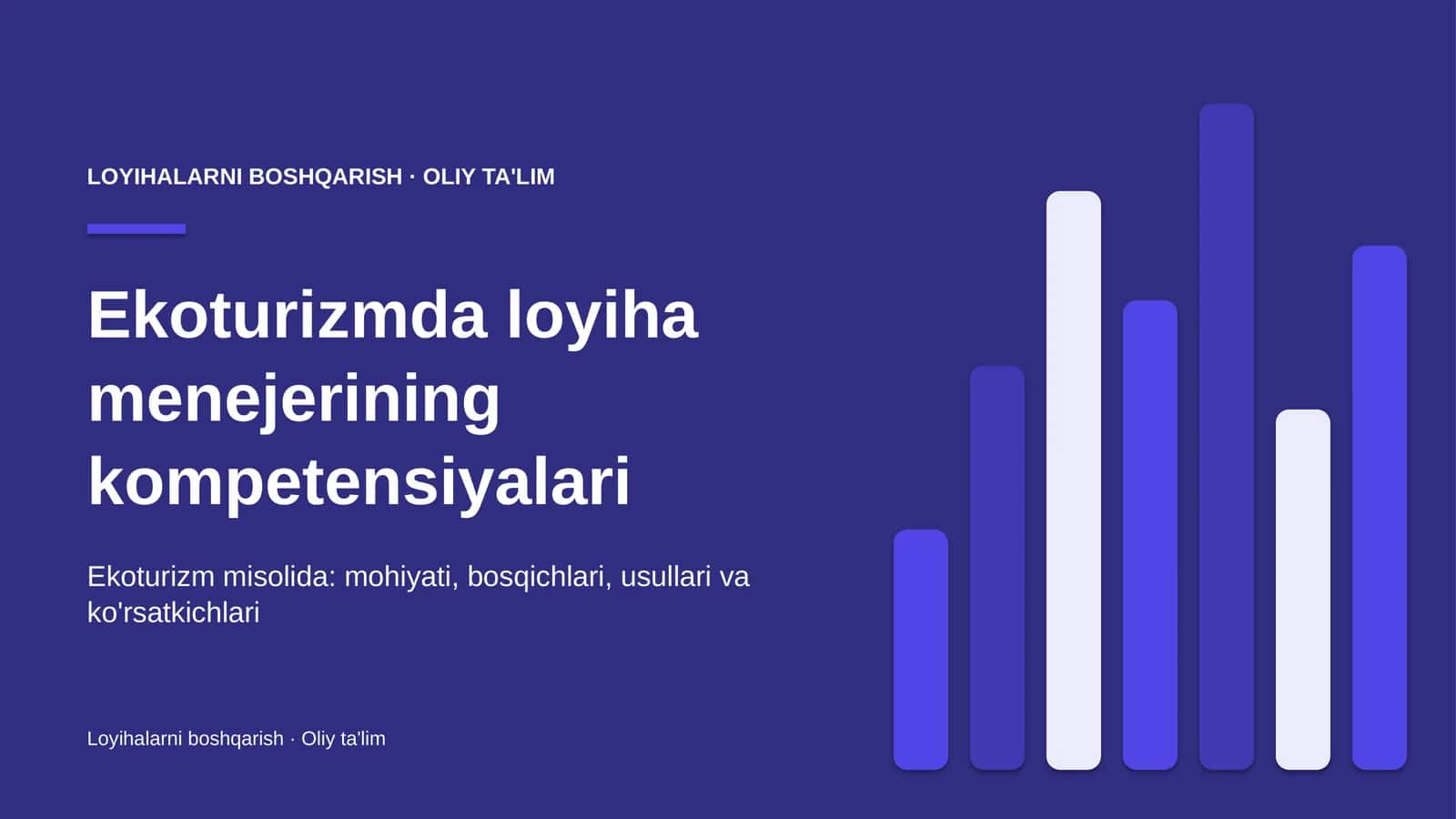 Ekoturizmda loyiha menejerining kompetensiyalari
