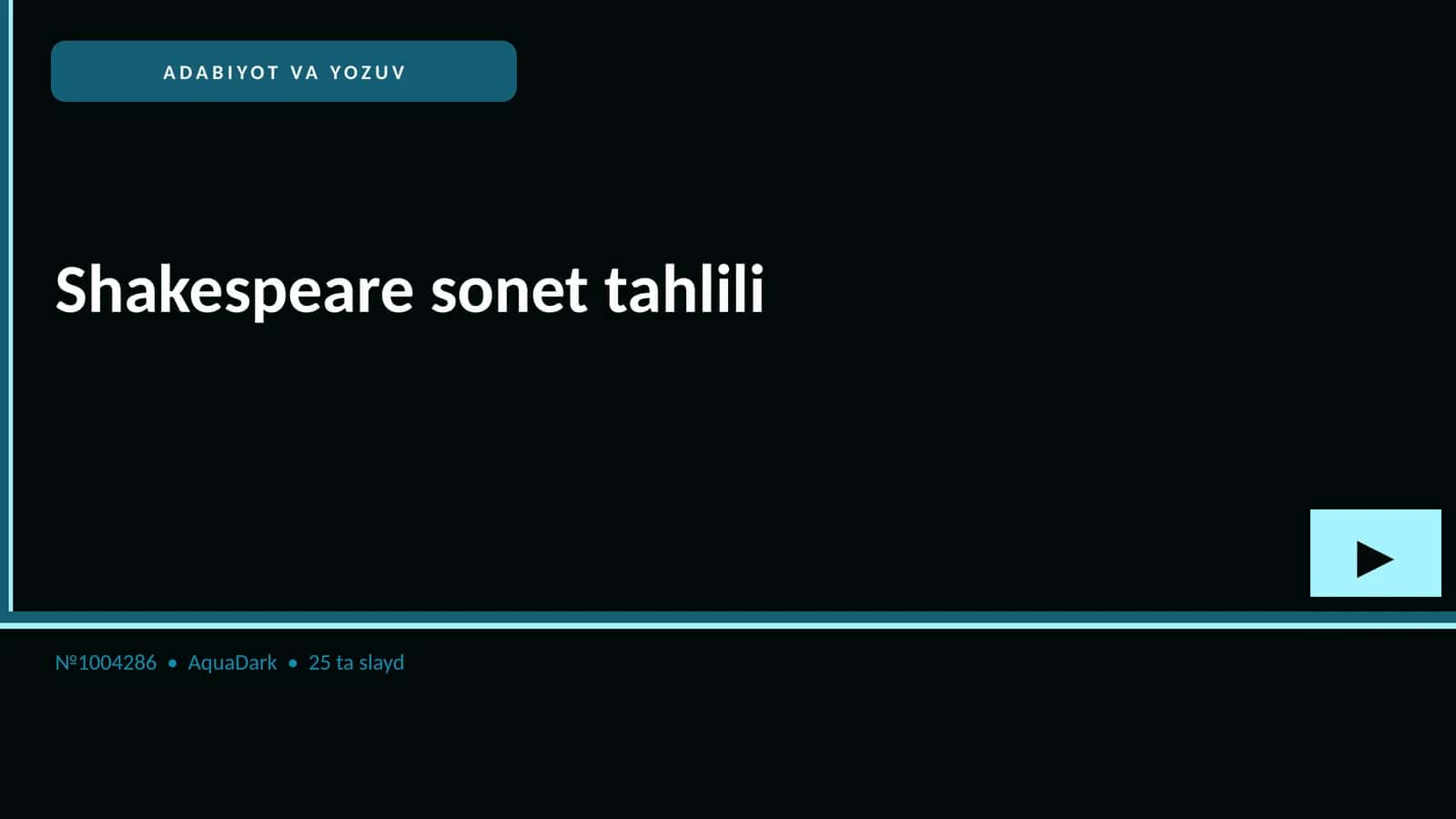 Shakespeare sonet tahlili