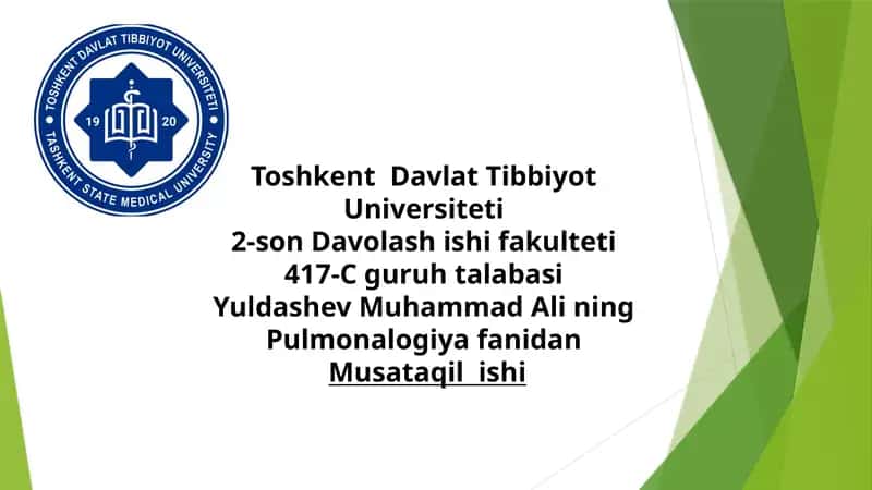 O'pkadan Qon Ketishi