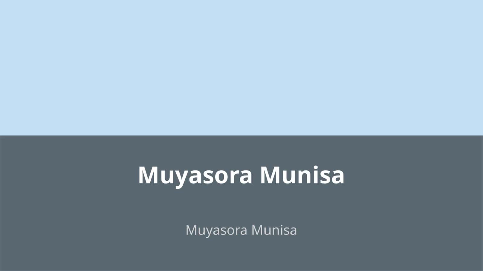 Muyasora Munisa