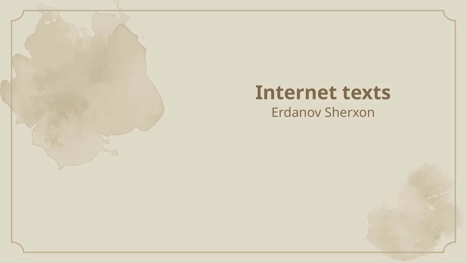 Internet texts